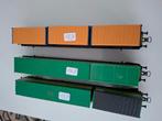 Roco ho 3 containerwagons., Hobby en Vrije tijd, Modeltreinen | H0, Gebruikt, Gelijkstroom, Wagon, Ophalen of Verzenden
