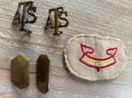 ATS kraagemblemen, Knil sergeant in twee versies. scouting., Verzamelen, Ophalen of Verzenden, Landmacht, Nederland, Embleem of Badge