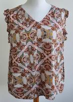 Only Carmakoma rode/grijze blouse met print mt. 46, Kleding | Dames, Blouses en Tunieken, Maat 46/48 (XL) of groter, Ophalen of Verzenden