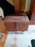 Vintage Houten Kist op Wielen, Huis en Inrichting, Woonaccessoires | Kisten, Ophalen of Verzenden, 50 tot 100 cm, Minder dan 50 cm