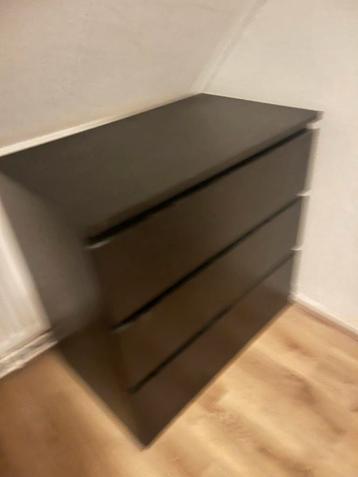 MALM ikea ladekast (2!)zwart bruin 3 lades beschikbaar voor biedingen