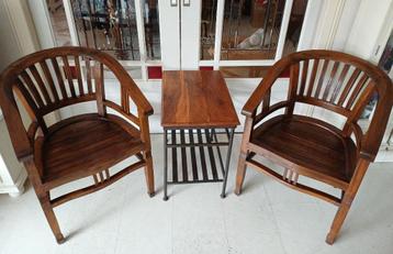 Teakhout Butler stoelen, Balkon Serre Veranda  beschikbaar voor biedingen