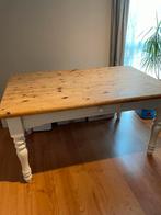 Grenen houten eettafel met laatje, Huis en Inrichting, Tafels | Eettafels, Ophalen, Gebruikt, 100 tot 150 cm, 50 tot 100 cm