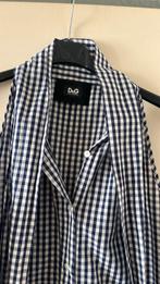 D&G Dolce & Gabbana blouse – vintage gingham, Ophalen of Verzenden, Zo goed als nieuw, Maat 42/44 (L), Blauw