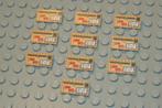L881 Tegels 1x2 opdruk envelop selected winner! Beige 10 st., Ophalen of Verzenden, Nieuw, Losse stenen, Lego