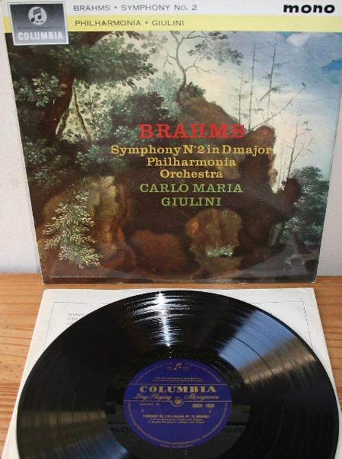 Brahms - Symp No.2 Philharmonia  Giulini -Colum vh SAX 2498, Cd's en Dvd's, Vinyl | Klassiek, Gebruikt, Ophalen of Verzenden