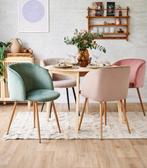 Sostrene Grene fluwelen eetkamerstoel 2x kleur teal, Huis en Inrichting, Stoelen, Ophalen of Verzenden, Zo goed als nieuw, Overige kleuren