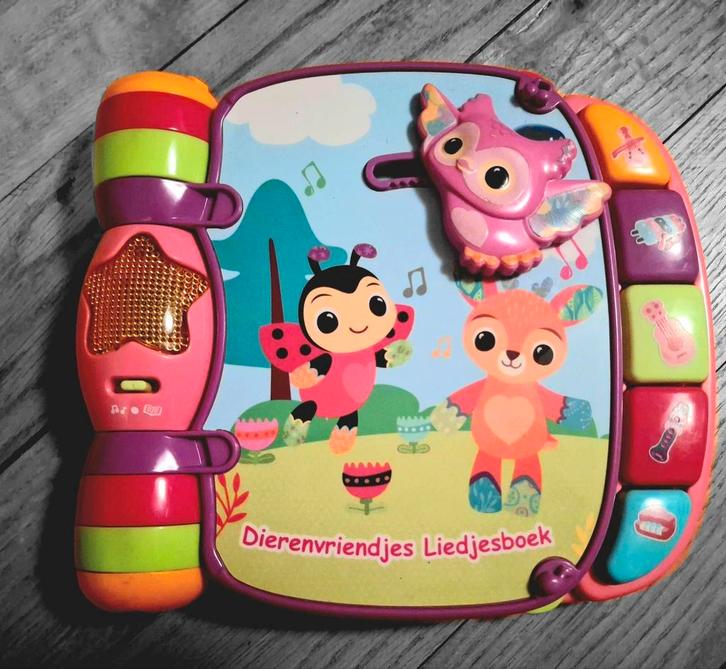 VTech liedjesboek met licht en geluid - roze - vogeltje, Kinderen en Baby's, Speelgoed | Vtech, Zo goed als nieuw, Ophalen of Verzenden