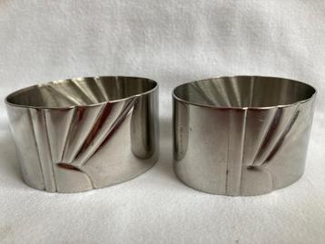 2x antieke GERO servetring model 5013, zilmeta beschikbaar voor biedingen