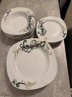 Bordenset voor 6 personen, Huis en Inrichting, Keuken | Servies, Gebruikt, Keramiek, Ophalen of Verzenden, Bord(en)