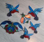 Glas in lood ijsvogel 
vogel raamdecoratie ., Ophalen of Verzenden