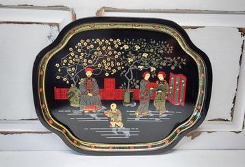 Chinese blikken dienblad, vintage  beschikbaar voor biedingen