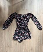 Zwarte jumpsuit met bloemen - Lofty Manner - maat M, Kleding | Dames, Jumpsuits, Maat 38/40 (M), Overige kleuren, Lofty Manner