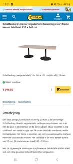 Schaffenburg vergadertafel/Eettafel 120x240, Ophalen, 100 tot 150 cm, Industrieel modern, Schaffenburg