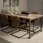 Eettafel Tower Living Venetie Naturel Teakhout 160 cm, nieuw, Ophalen, Teakhout, 50 tot 100 cm, Zo goed als nieuw