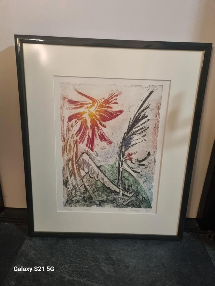 Frank Porcelijn - Feniks - Litho, Antiek en Kunst, Kunst | Etsen en Gravures, Ophalen