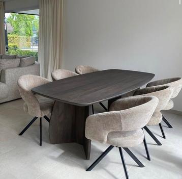 Eetkamerstoelen Draaibaar Taupe Luxe Eettafel Stoelen beschikbaar voor biedingen