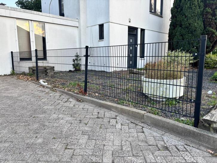 7,5 strekkende meter dubbelstaafmat hekwerk van 100 cm hoog, Tuin en Terras, Tuinhekken en Hekwerk, Gebruikt, Dubbelstaafmat hekwerk