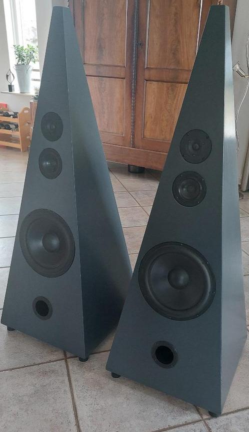 Vifa Delta 94  - piramide, Audio, Tv en Foto, Luidsprekers, Zo goed als nieuw, Front, Rear of Stereo speakers, 120 watt of meer