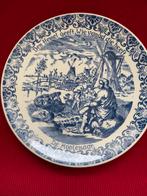 Delfts blauw wandbord doorsnee 23 cm, Antiek en Kunst, Antiek | Wandborden en Tegels, Ophalen