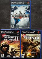 PS2 Set - Conflict Vietnam Global Storm Desert Storm II - Pl, Shooter, 2 spelers, Ophalen of Verzenden, Zo goed als nieuw