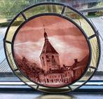 Glas in Lood Raamhanger - Stadsgezicht, Antiek en Kunst, Antiek | Glas en Kristal, Ophalen of Verzenden