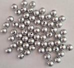 Matte zilverkleur ronde kralen 8 mm, Verzenden, Nieuw, Kraal