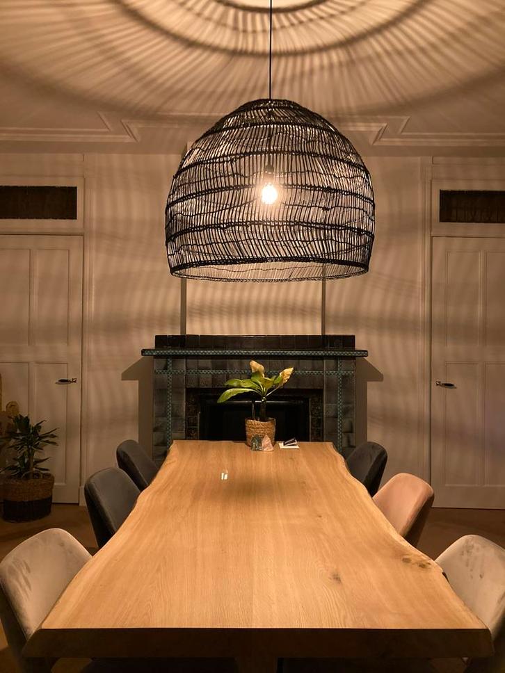 HKLiving Wicker Hanglamp, Huis en Inrichting, Lampen | Hanglampen, Zo goed als nieuw, 50 tot 75 cm, Hout, Ophalen