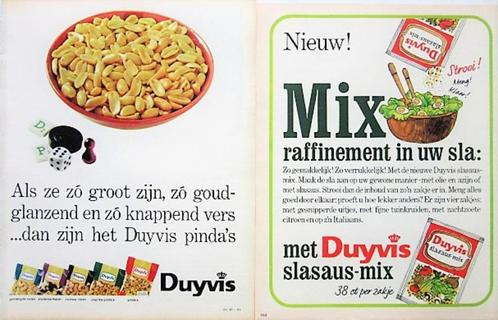 29 vintage advertenties reclames Duyvis producten 1937-81, Verzamelen, Merken en Reclamevoorwerpen, Gebruikt, Reclamebord, Verzenden
