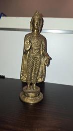 Staande boedha beeld messing brons kleur, Ophalen of Verzenden, Zo goed als nieuw