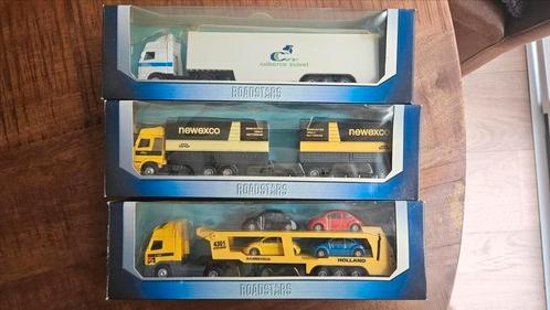 Roadstars Vrachtwagens - 3 Stuks - Zo Goed Als Nieuw, Hobby en Vrije tijd, Modelbouw | Auto's en Voertuigen, Zo goed als nieuw
