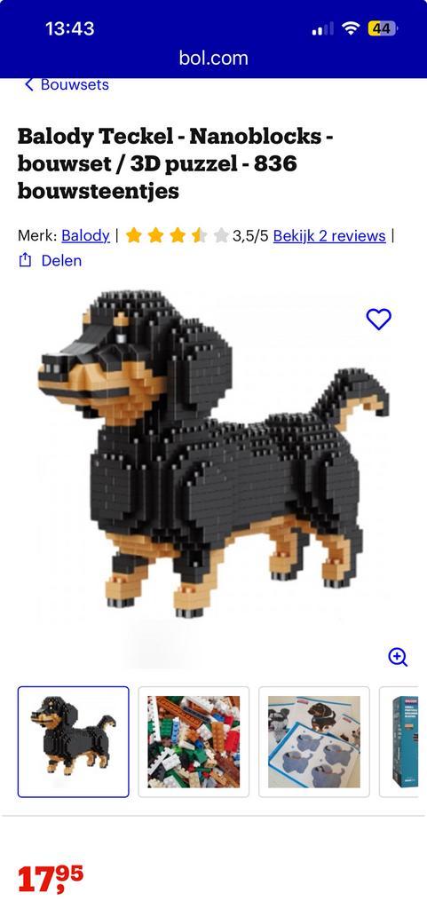 Balody Teckel - bouwset puzzel - bouwsteentjes, Kinderen en Baby's, Speelgoed | Duplo en Lego, Zo goed als nieuw, Ophalen of Verzenden