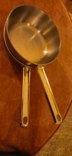 Demeyere apollo sauteuse (2) - 7 laags steelpan 18cm, Huis en Inrichting, Keuken | Potten en Pannen, Gebruikt, Inductieplaat, Overige typen