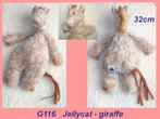 G116 Giraffe Giraf Jellycat Junglie Bunglie (32 cm), Ophalen, Zo goed als nieuw, Overige typen