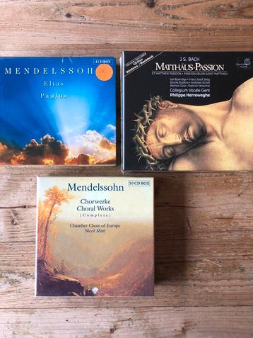 CD box J.S. Bach nieuw Matthaus - Passion + Mendelssohn box beschikbaar voor biedingen