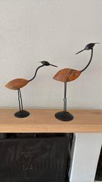 2 vogels van hout met metaal, Ophalen, Zo goed als nieuw, Hout