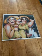 Diamond painting dikke dames met lijst 52 bij 41 cm, Ophalen, Gebruikt, Hout, Minder dan 50 cm