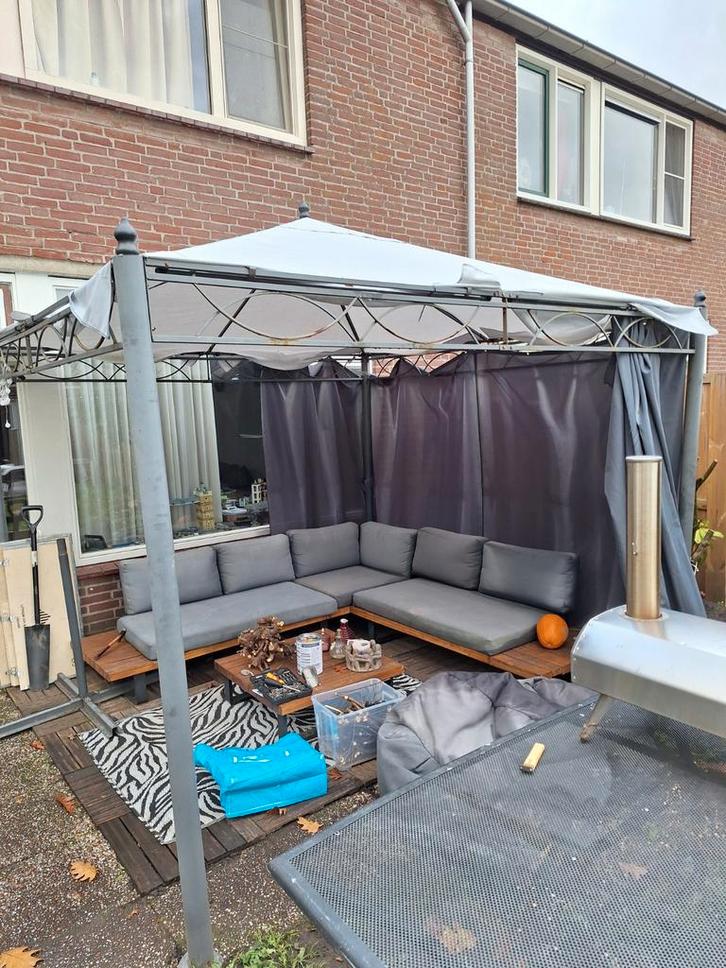 Stevige ijzeren / tuinpaviljoen, Tuin en Terras, Overkappingen, Gebruikt, Tuinpaviljoen, Ophalen of Verzenden