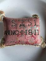 Prachtig antiek handgemaakt bruidskussen, datering 1811!, Ophalen of Verzenden