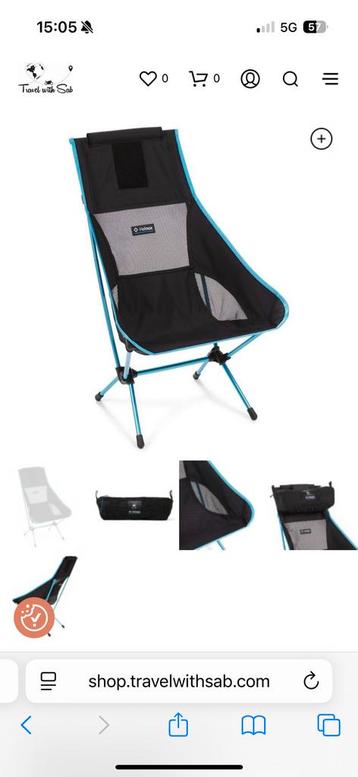 Helinox. Chair 2 two campingstoel plus schommel beschikbaar voor biedingen