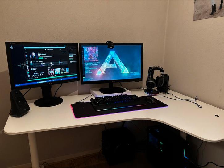 Wit Bureau, Huis en Inrichting, Bureaus, Zo goed als nieuw, Ophalen