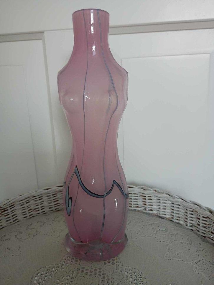 Kristallen vaas/karaf body, Huis en Inrichting, Woonaccessoires | Vazen, Gebruikt, Overige kleuren, Minder dan 50 cm, Overige materialen