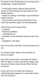 2 mini Shetlanders als verzorg pony aangeboden WEERT!, Ophalen of Verzenden