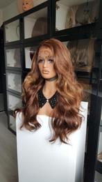 Luxe Lace Pruik: Warm Bruin met Plukjes - Slag - Babyhaar, Ophalen of Verzenden, Nieuw, Pruik of Haarverlenging