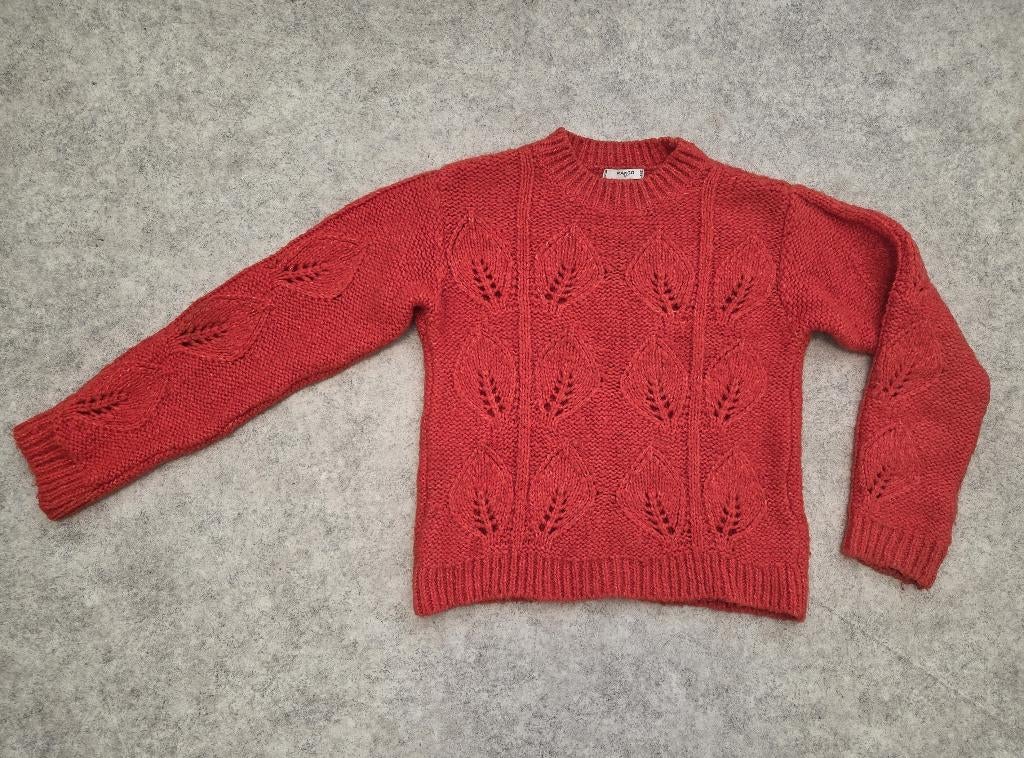 Koraalrood trui Mango, maat XS, Ophalen of Verzenden, Zo goed als nieuw, Mango, Rood