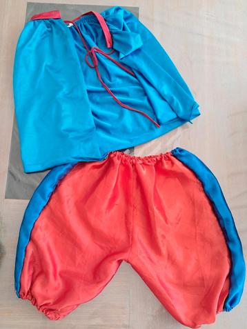 Pieten pakje pietenpak broek met cape blauw rood maat 98-104 beschikbaar voor biedingen
