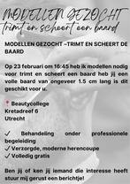 MODELLEN GEZOCHT TRIMT EN SCHEERT EN BAARD