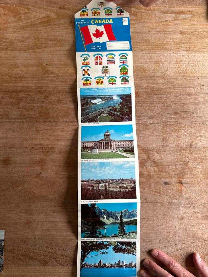 Oude Canadese Panorama Kaart - ongelopen, Verzamelen, Ansichtkaarten | Buitenland, Ongelopen, Buiten Europa, 1960 tot 1980, Ophalen of Verzenden