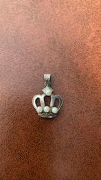 Zilver hanger kroon met parels, Gebruikt, Overige voorstellingen, Ophalen of Verzenden, Met parel