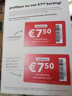 €15 korting bij Scapino cadeaukaart kadokaart, Tickets en Kaartjes, Eén persoon, Kortingsbon, Warenhuis- of Winkelbon